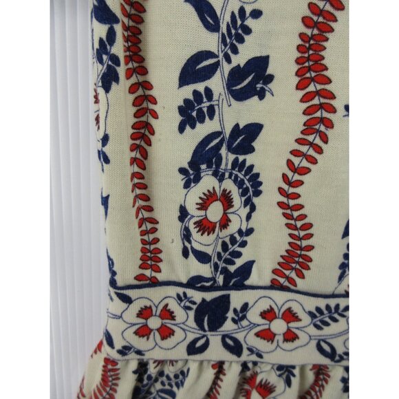 VINTAGE Goldworm Dress 10 Merino Wool 60s Scandinavian Folk Italy * - Picture 15 of 16